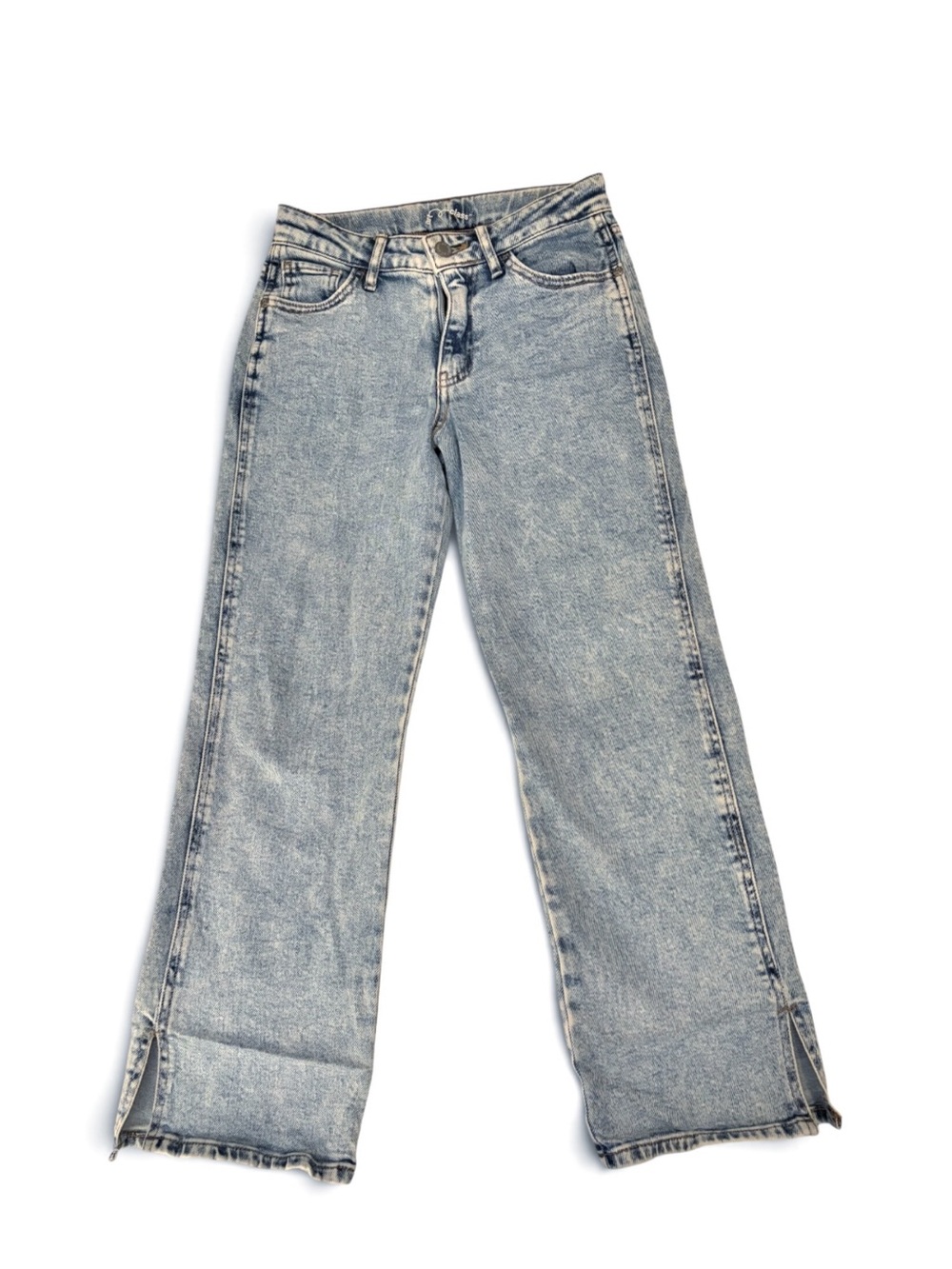 Art Class Girls Wide Leg Mid Rise Jeans Blue Cotton Blend Casual Size 10